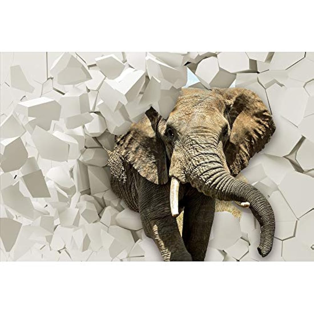 Papel pintado autoadhesivo tipo mural diseño elefante(66x96