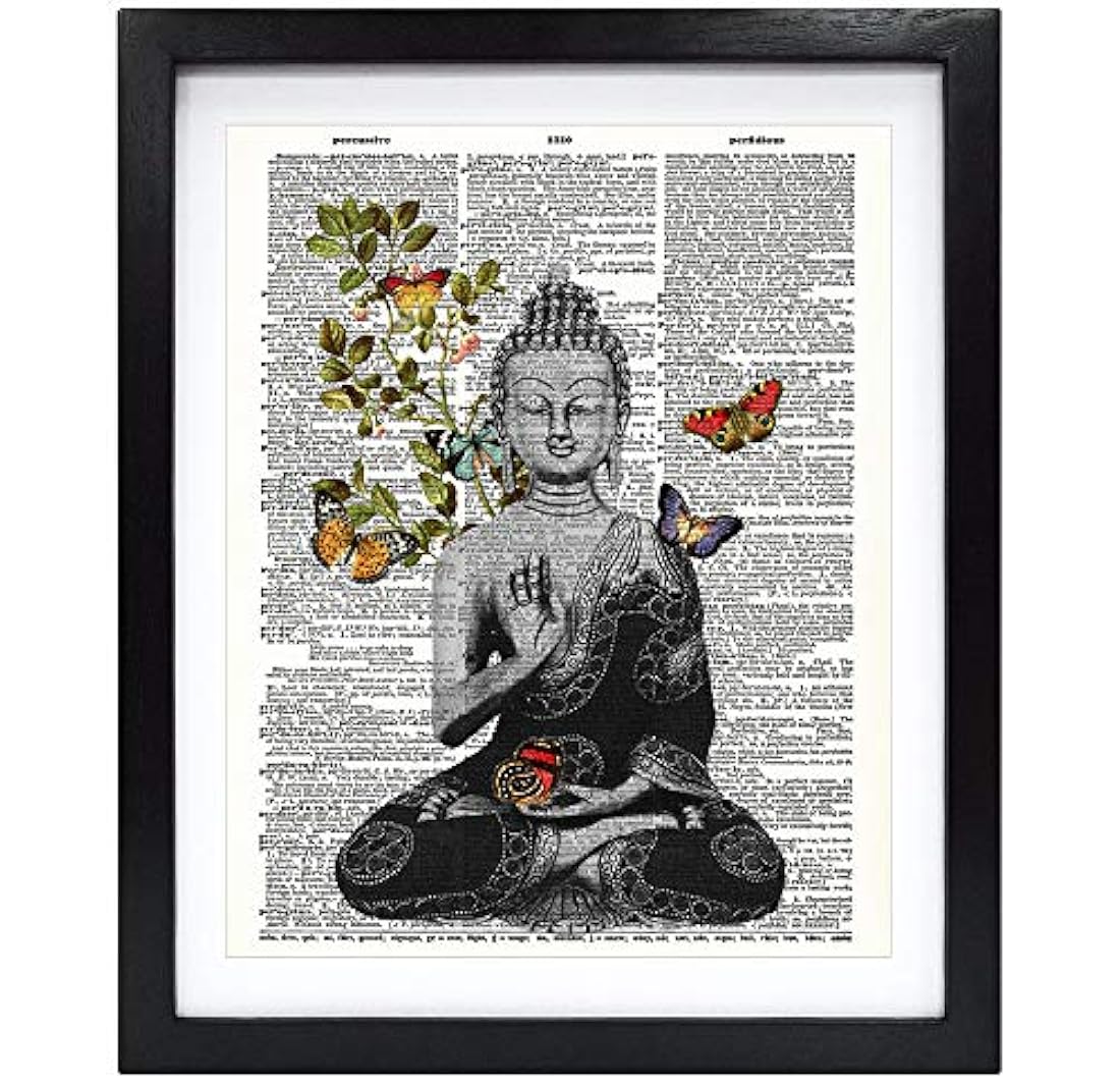 Susie Arts 8X10 - Buda sin marco con mariposa