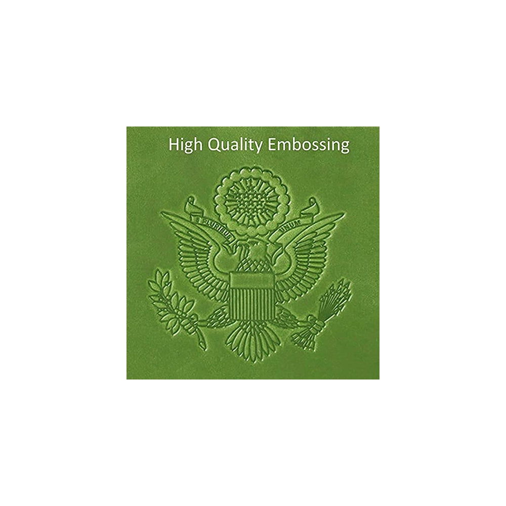 Porta Documentos y Tarjetas de piel sintética verde