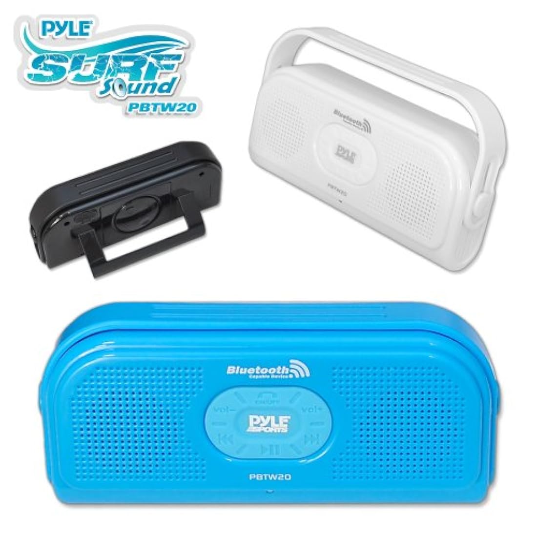 Pyle Altavoz de ducha portátil IPX7 PBTW20BL