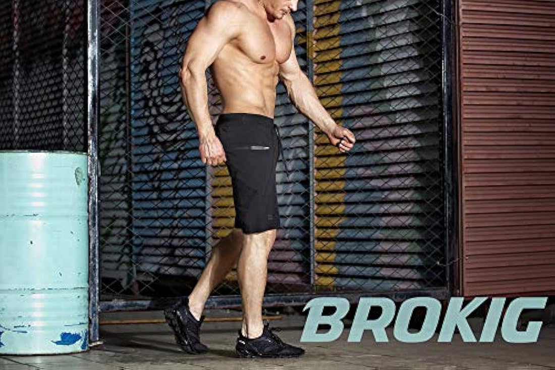 Pantalones cortos deportivos para hombre con bolsillos
