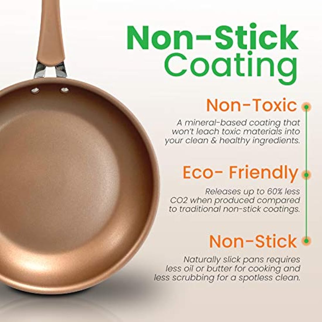 Sartenes juego de 3 piezas para cocina NutriChef NCW12FP3