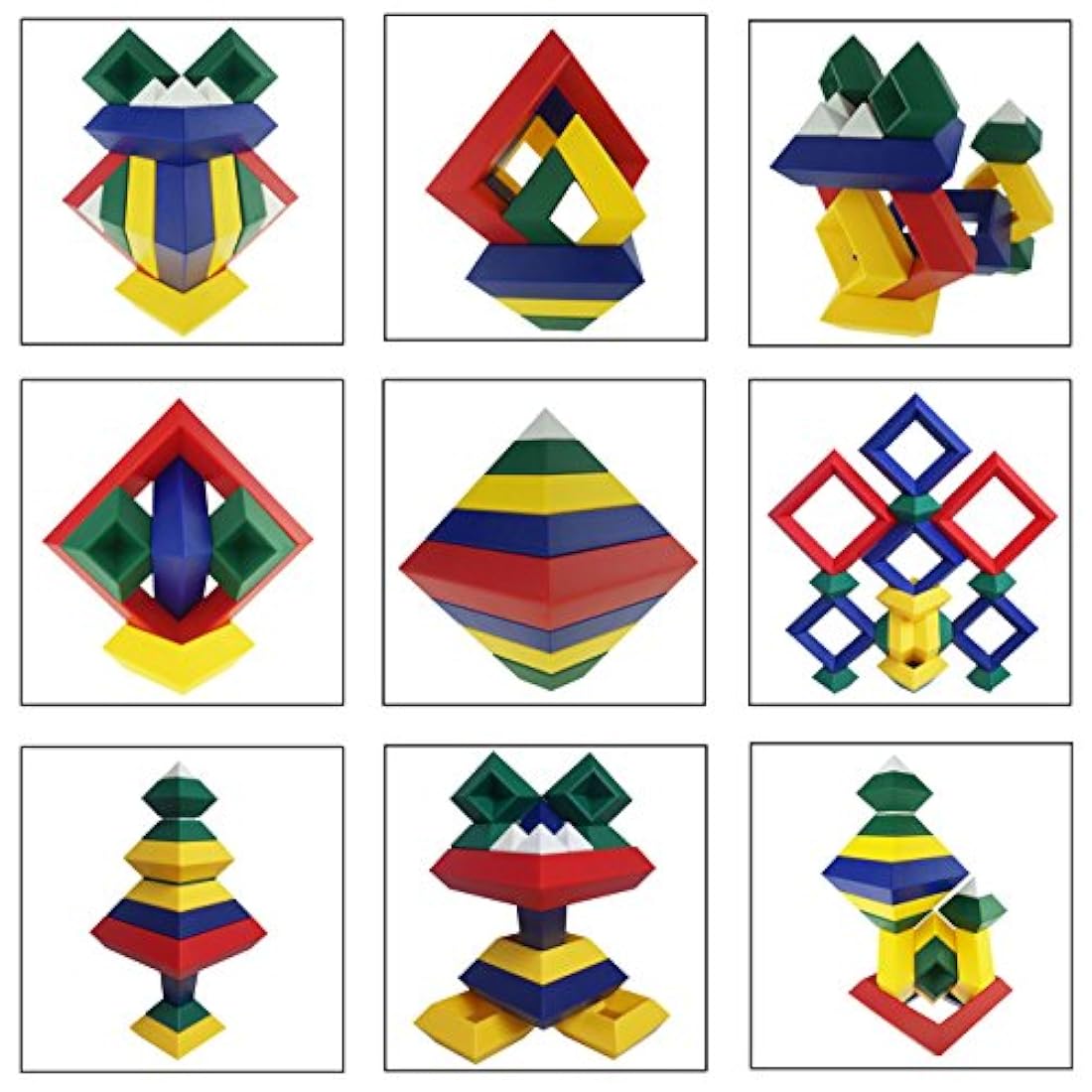 Juego de bloques de construcción de pirámide mágica