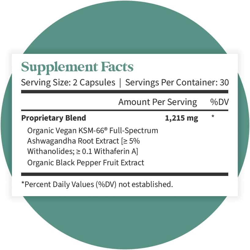 Complejo de Ashwagandha - Pattern Wellness - 60 Cápsulas Veganas