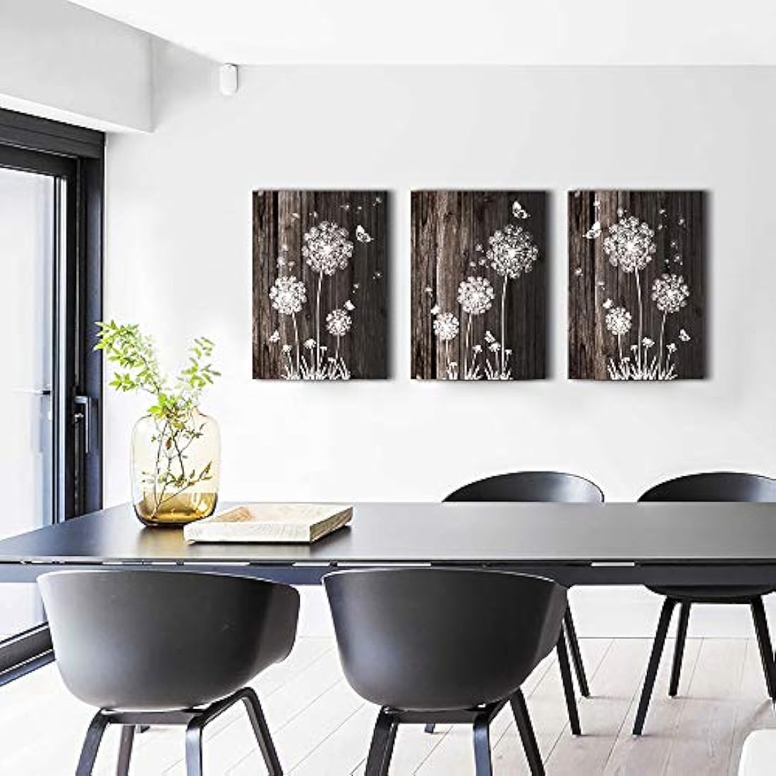 Arte de pared para dormitorio Simple Life negro y blanco