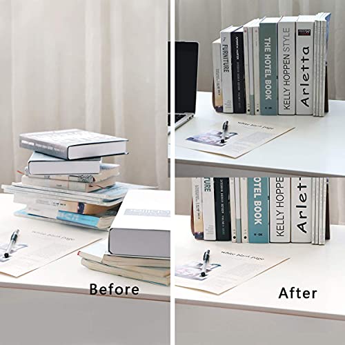 Muso - Sujetalibros de madera para estantes, para libros pesados, archivos de oficina, revistas de 5.51 x 4.72 x 4.25 pulgadas (madera de nogal)