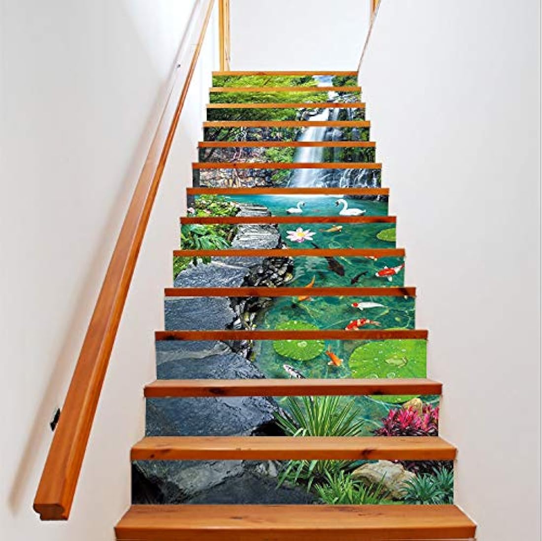 FLFK - Pegatinas 3D para escaleras, autoadhesivas