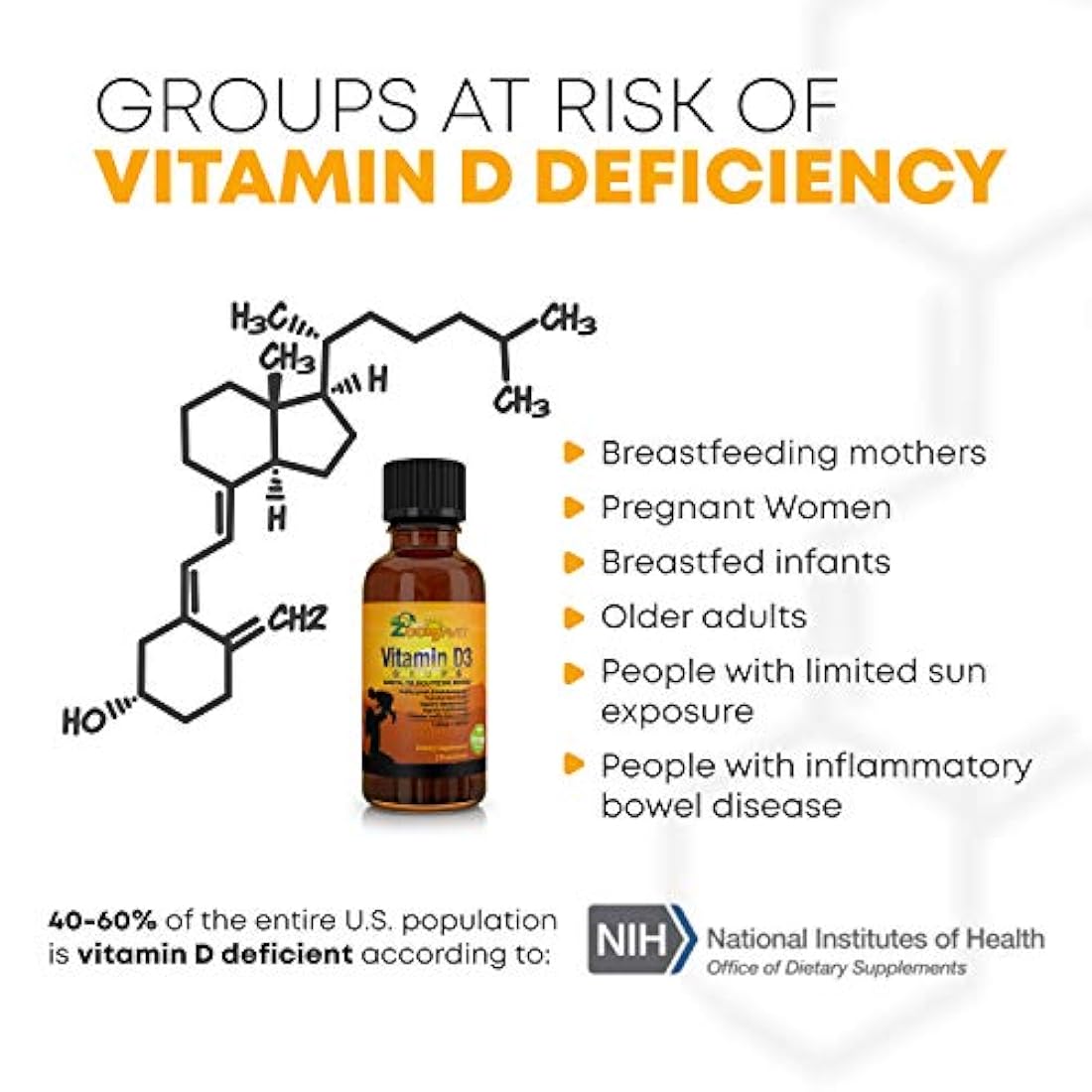 Gotas líquidas de vitamina D3 para bebés - Vitamina líquida
