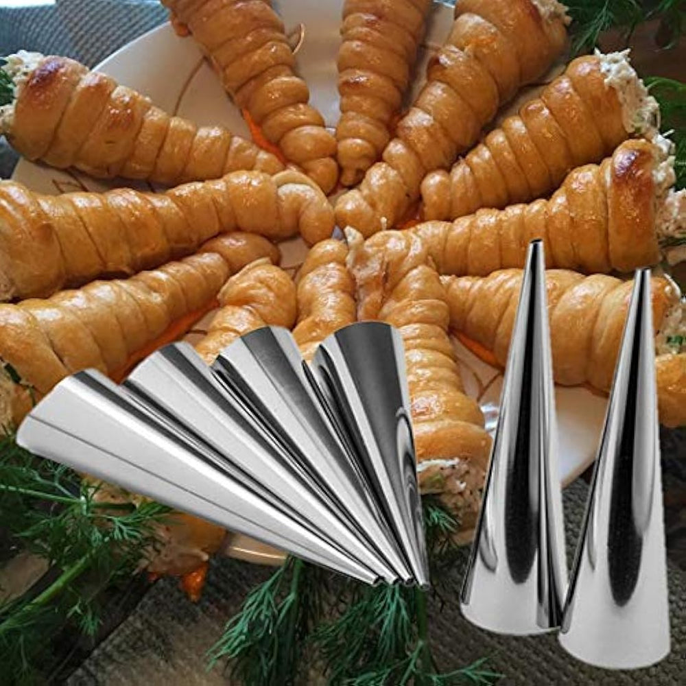 SPADORIVE Moldes de tubos de canoli, grande, set de 20