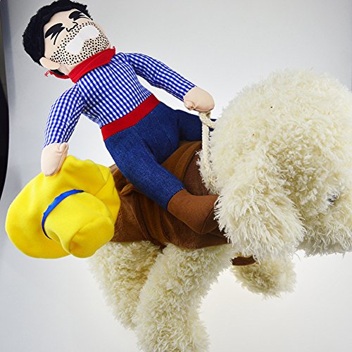 NACOCO Cowboy Rider Disfraz de perro para perros Ropa estilo