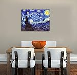 Wieco Art Lienzografia noche estrellada Van Gogh