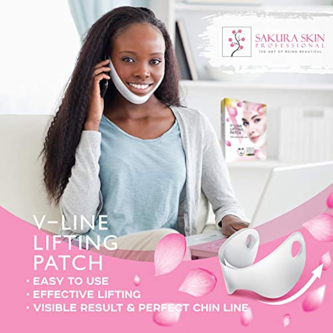 Máscara de cuello V Line para levantamiento de rostro