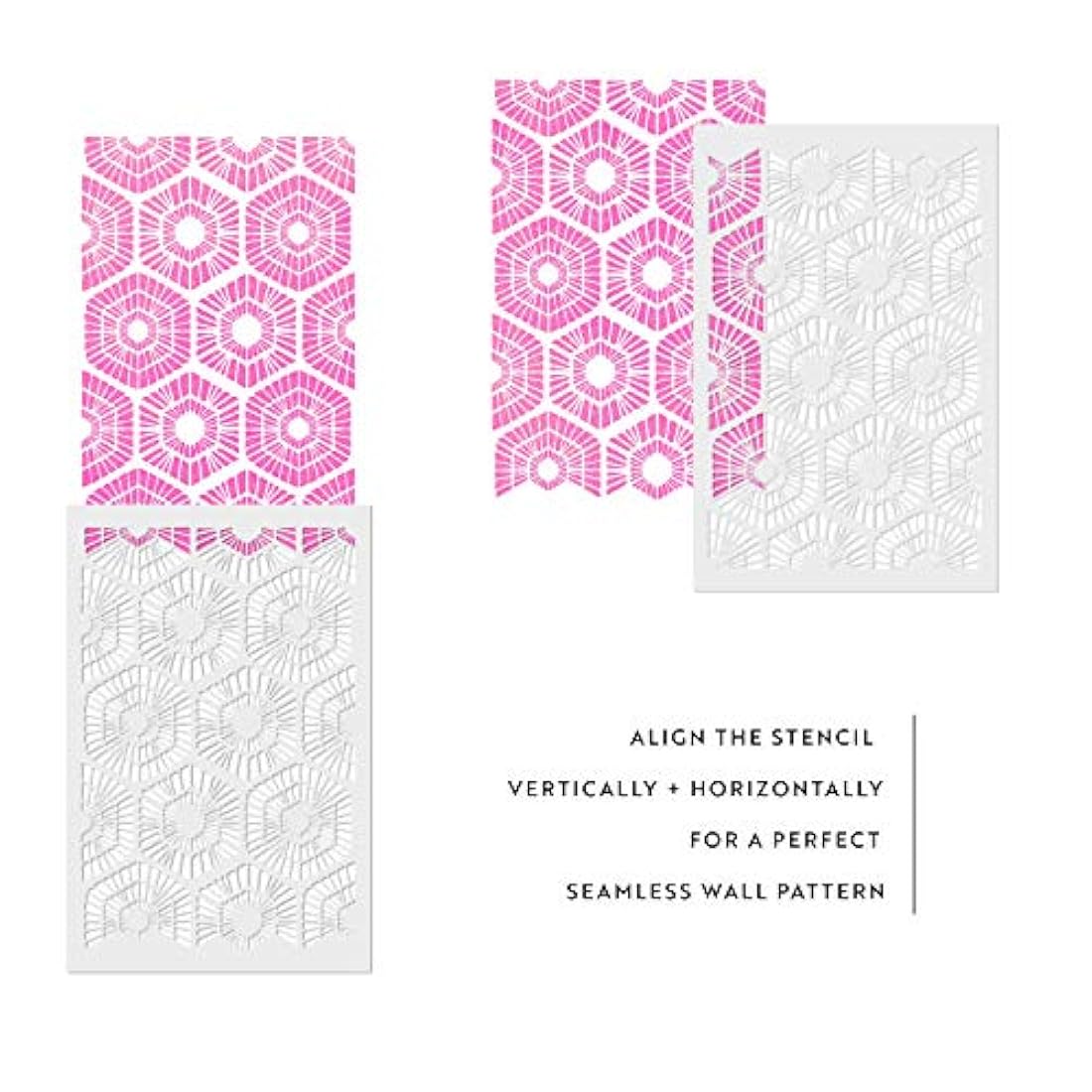 Plantilla de pared con patrón geométrico escandinavo.