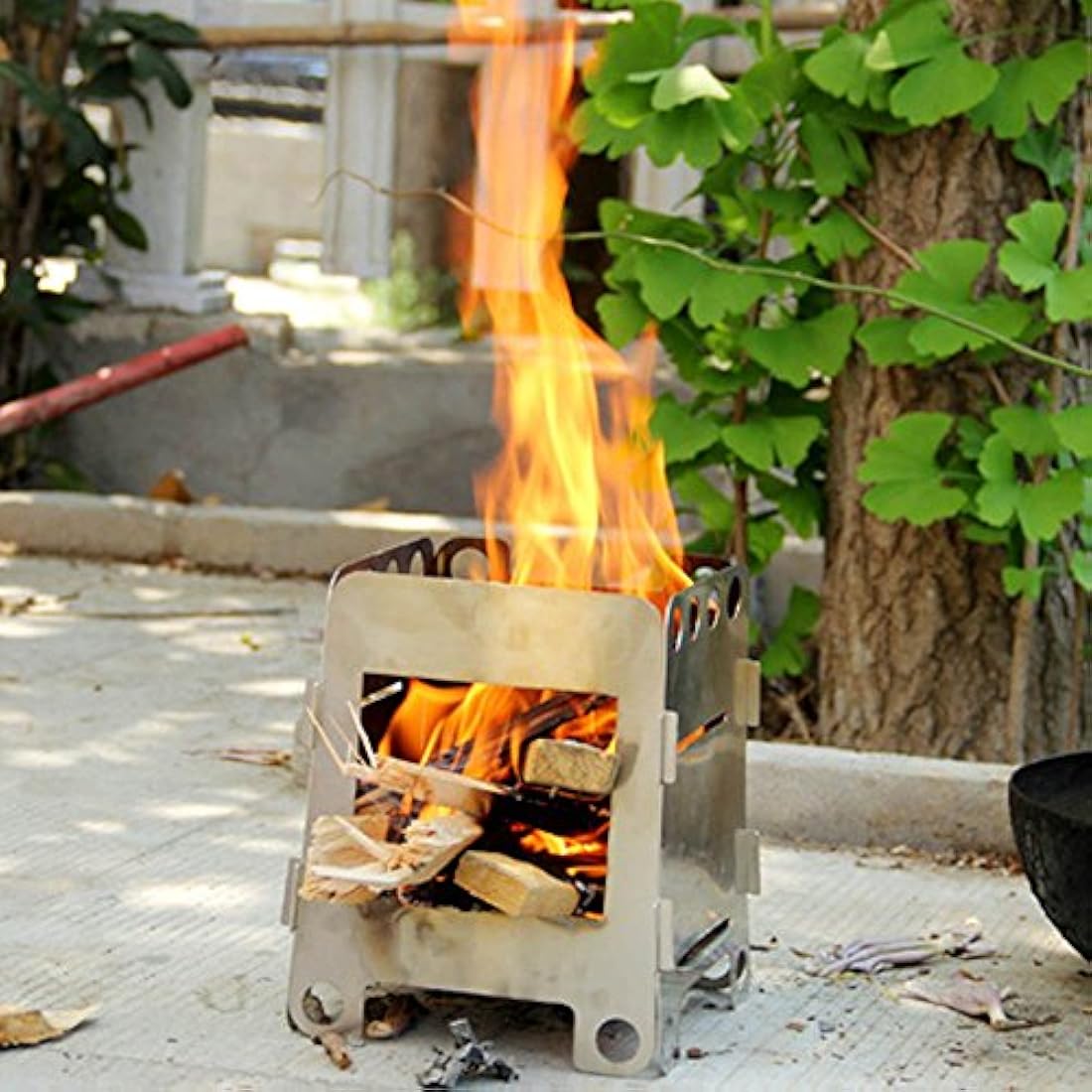 Estufa de camping Titanio/Acero Inoxidable