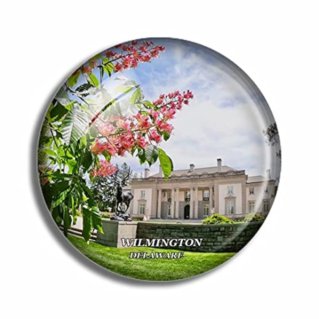Imán de cristal para nevera Wilmington Delaware EE. UU