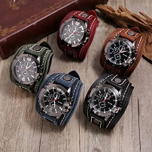 Reloj de cuero para hombre cosido a mano YingHwa