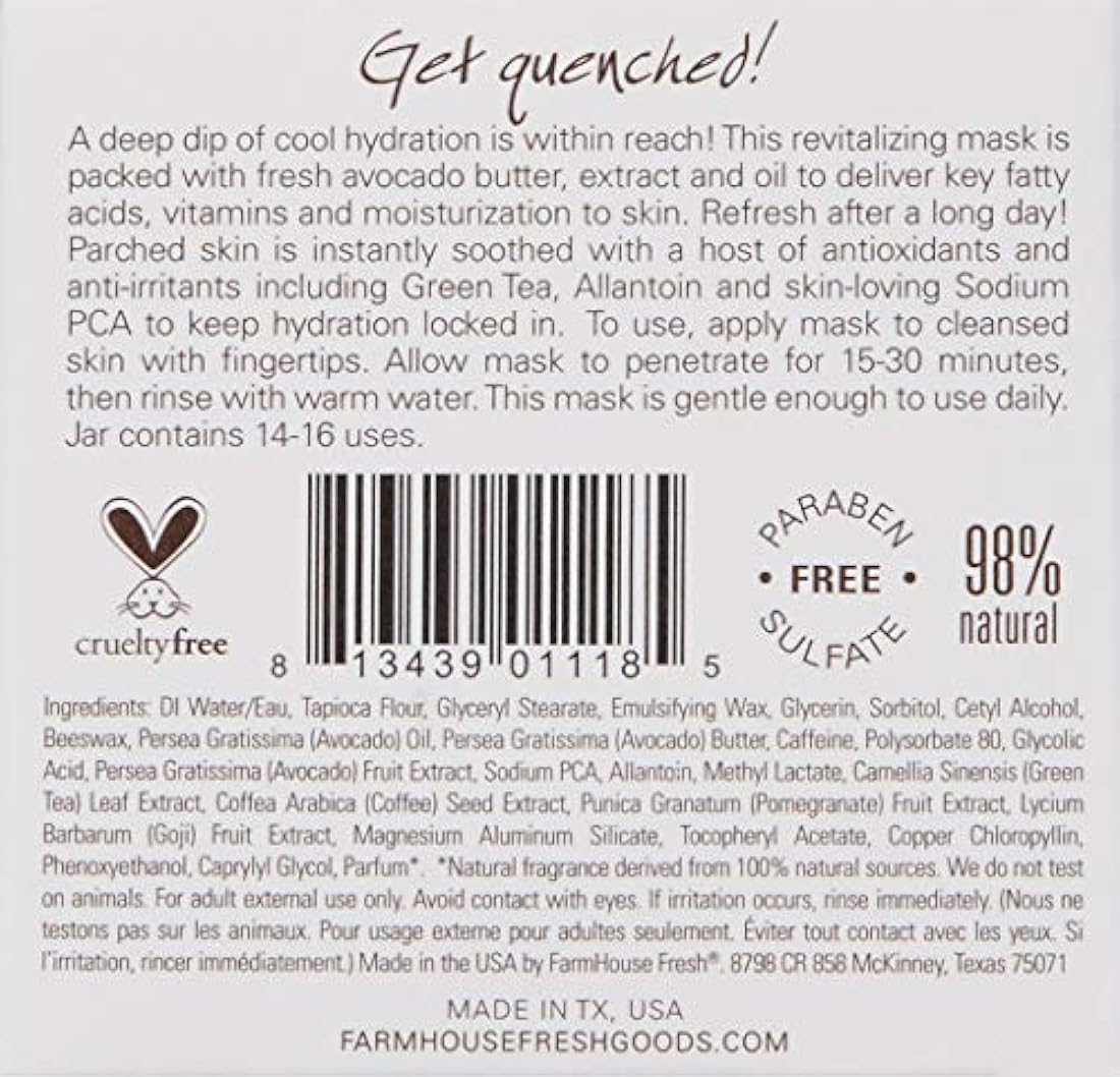 Fresh Guac Star - Máscara de hidratación de aguacate, 3.2