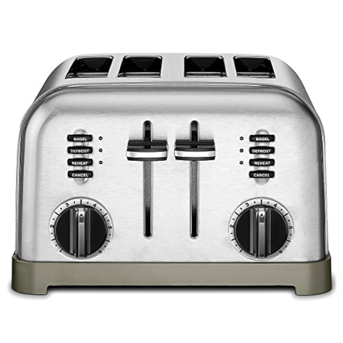Tostadora de 4 rebanadas, acero inoxidable cepillado