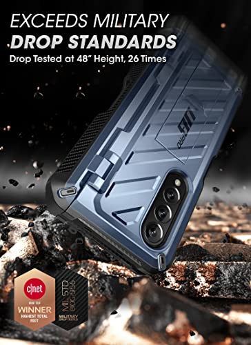 SUPCASE Unicorn Beetle Pro Series - Funda para Samsung Galaxy Z Fold 3 5G (2021), carcasa de doble capa resistente con protector de pantalla integrado y soporte y ranura para bolígrafo S (tensado)