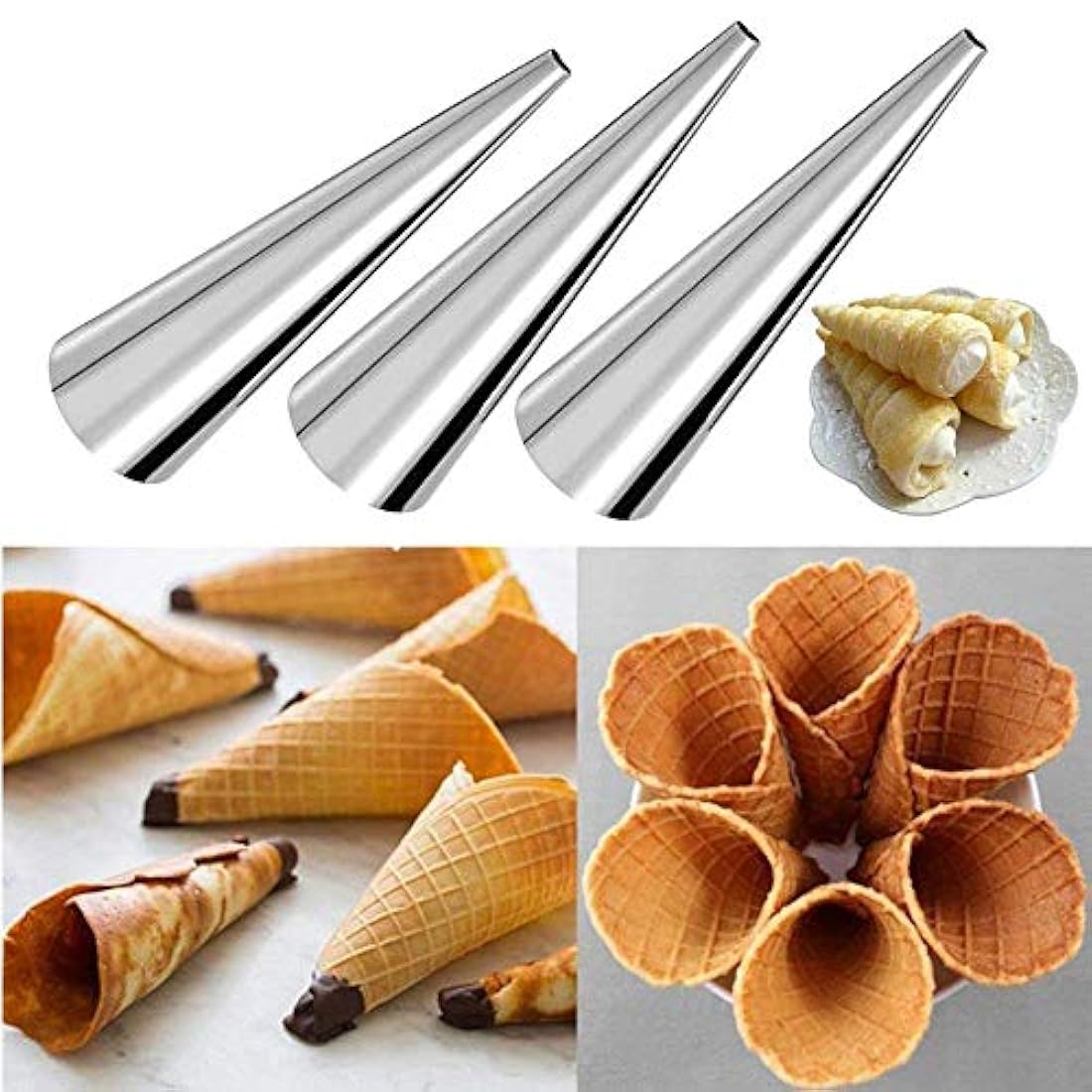 SPADORIVE Moldes de tubos de canoli, grande, set de 20