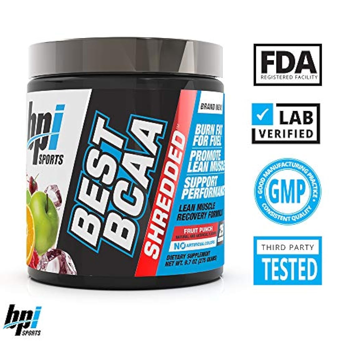 La mejor fórmula de recuperación termogénica BCAA en tiras sin cafeína para el crecimiento muscular sin grasa, BPI Sports, 1, 1