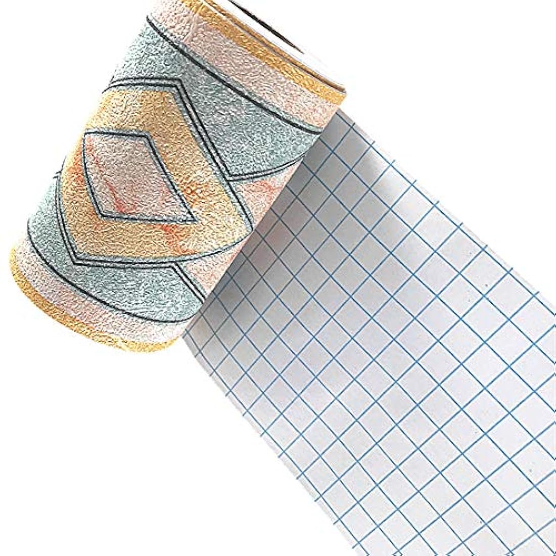 papel pintado autoadhesivo 3D color azul (4.7 x 4,6 pies)