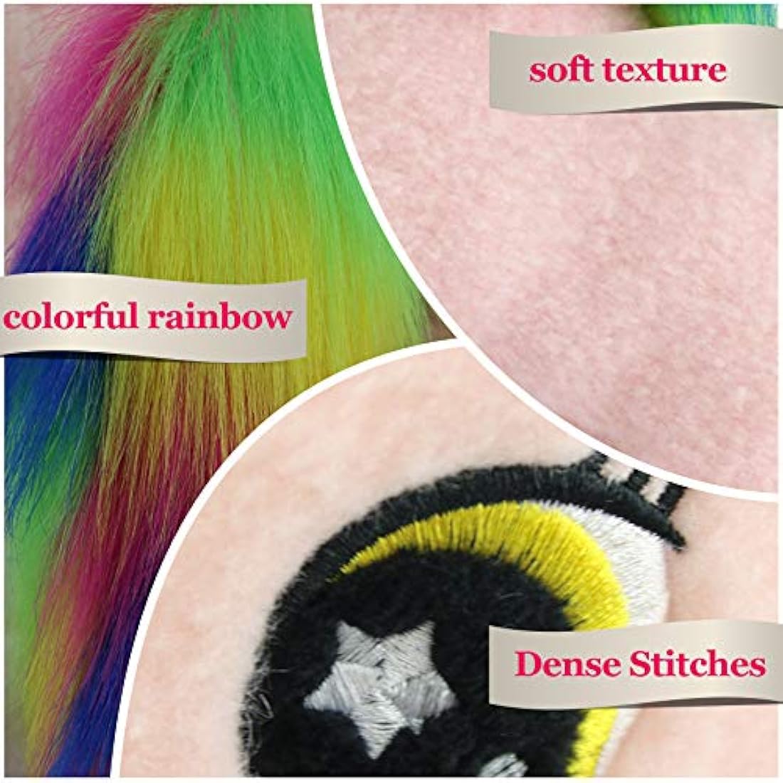 Unicornio de peluche con luces LED que brillan