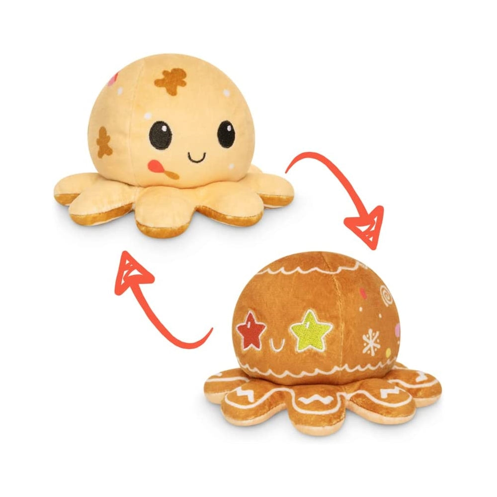 Peluche reversible de pulpo pan de jengibre