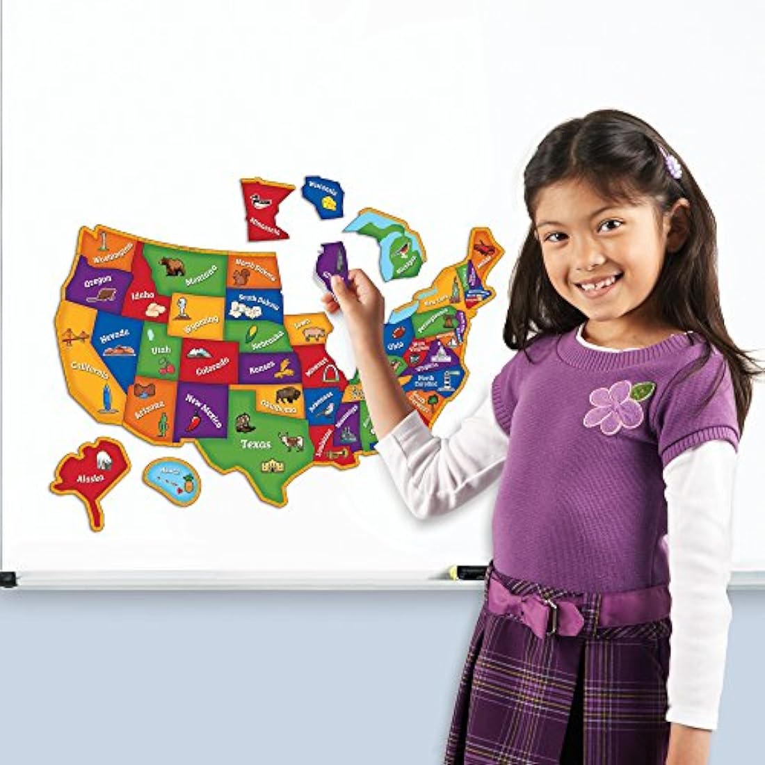 Learning Resources Rompecabeza Mapa magnético de USA