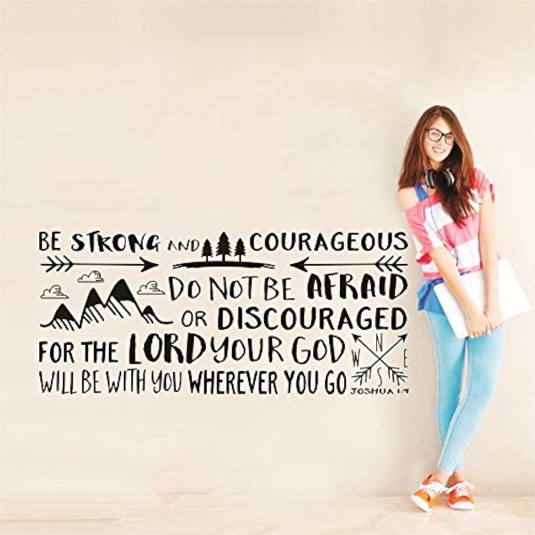 Adhesivo de pared Vinilo Pegatinas Cita de la Biblia