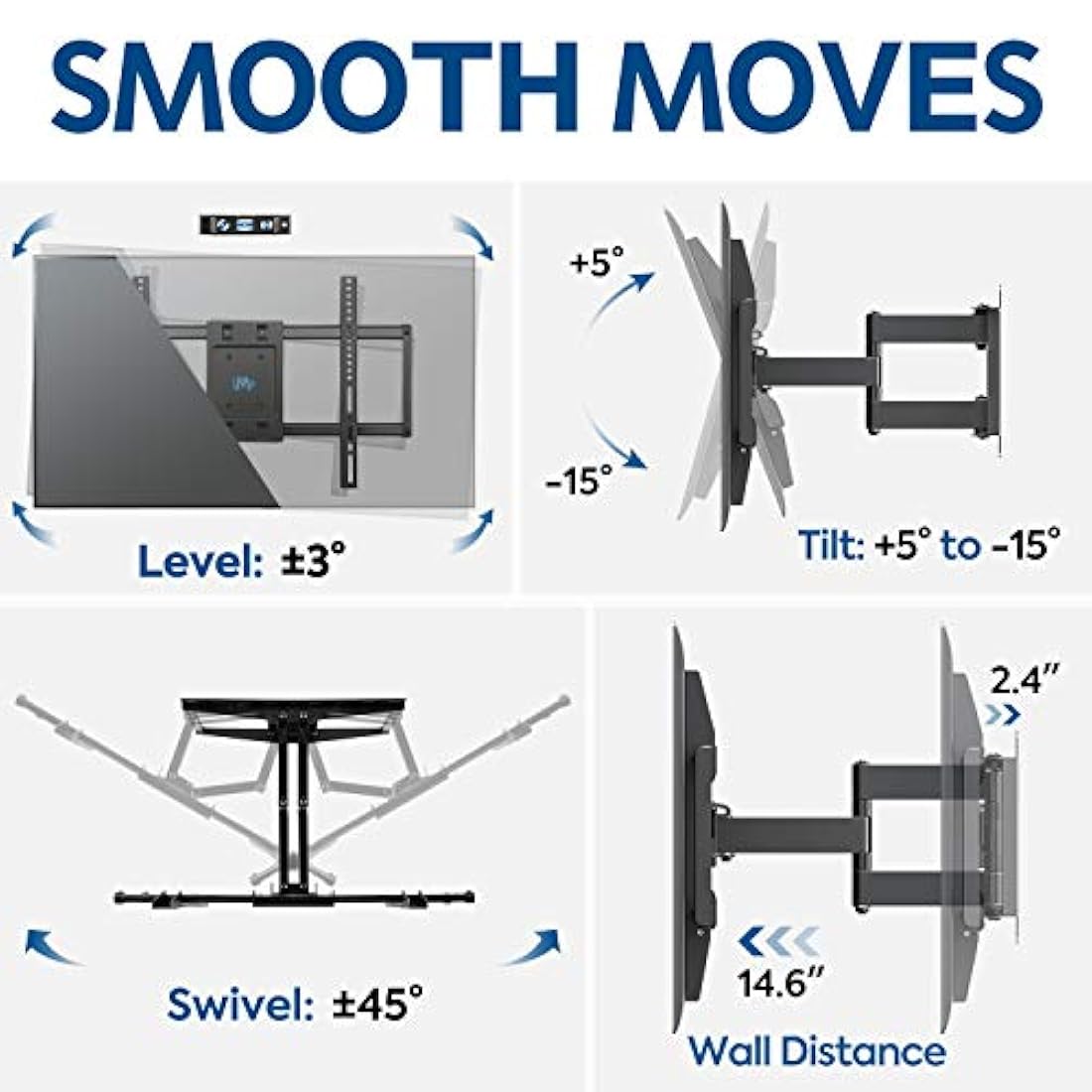 Soporte de pared para TV, para la mayoría de 42-70 pulgadas