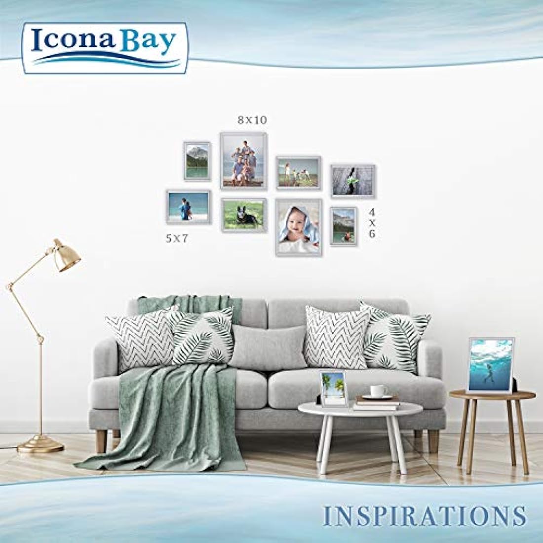 Juego de marcos de fotos 6 unidades Plateado