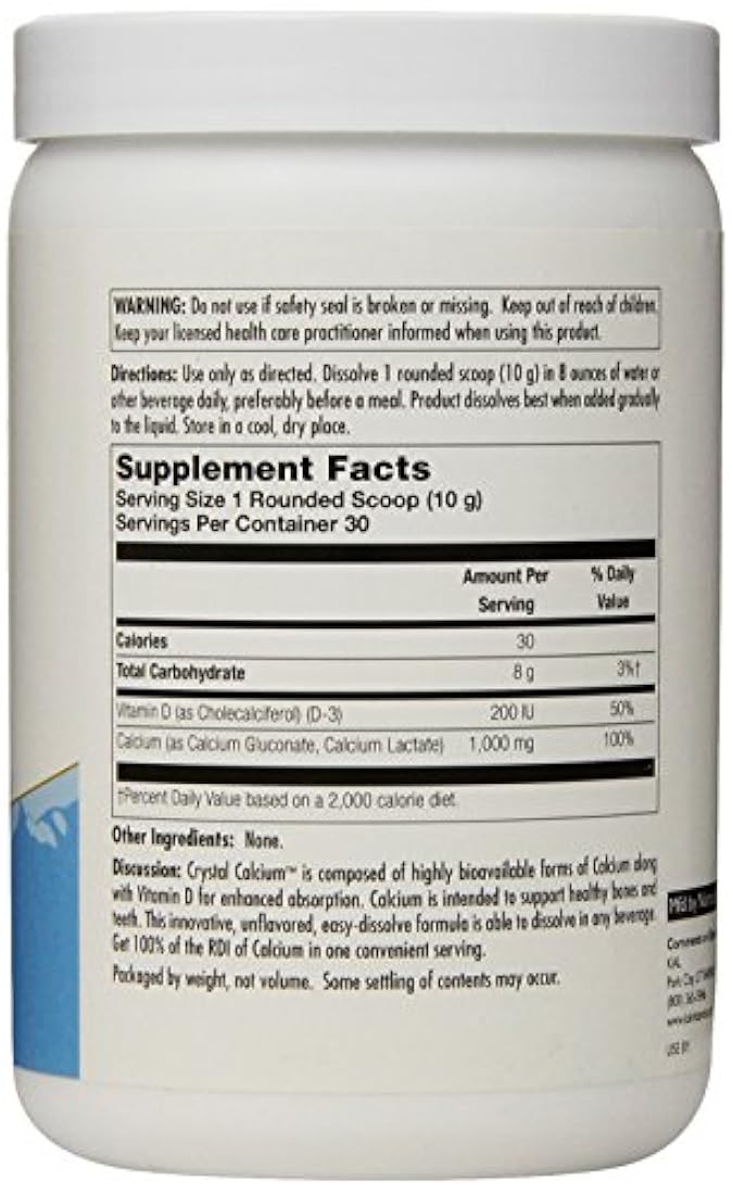 kal sin sabor de calcio de vidrio en polvo 1000 mg 10.6 onza