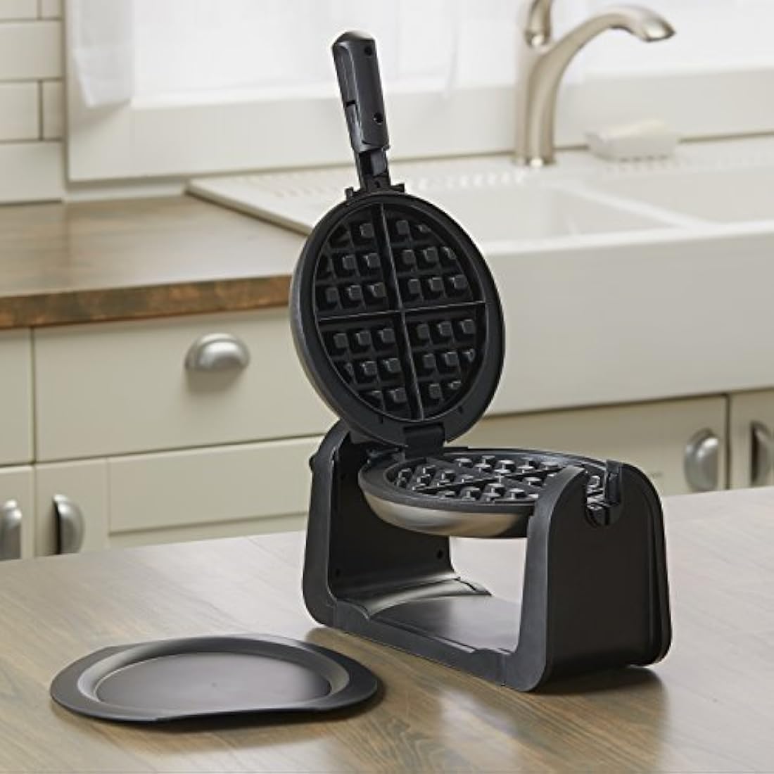 máquina para hacer waffles, plateada