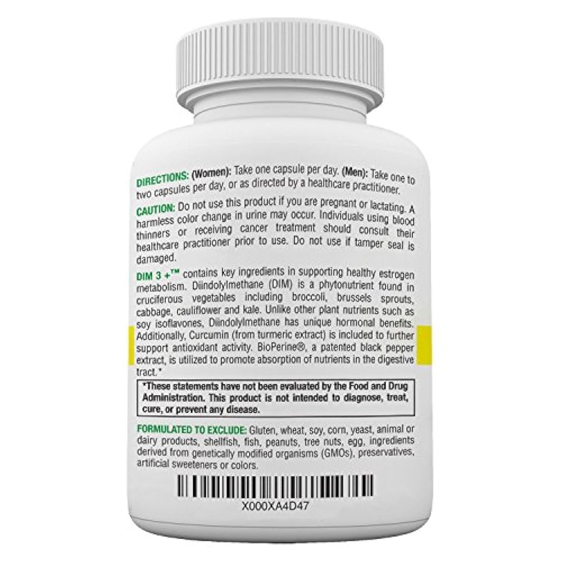 60 cápsulas veganas dim-200mg, curcumina-250mg