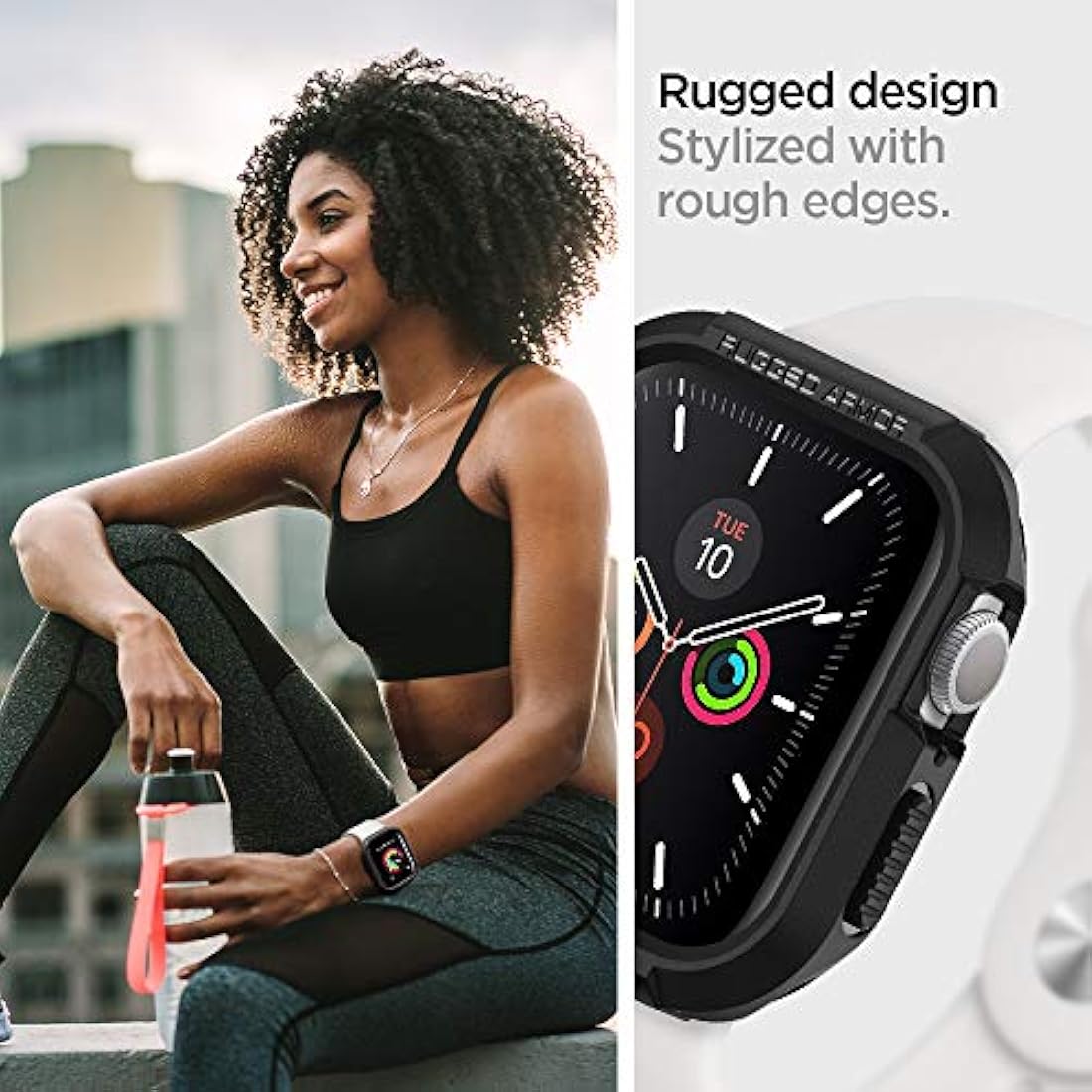 Spigen - Armadura rugosa diseñada para Apple Watch Case