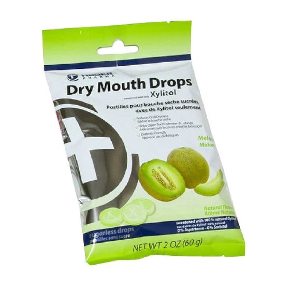 Hager Pharma boca seca gotas, melón, 2 ounce
