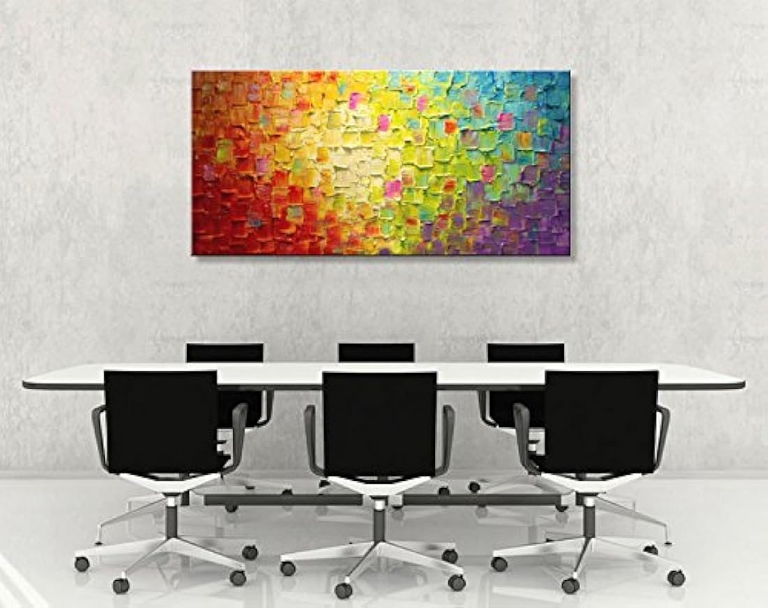 Gran pintura al óleo sobre lienzo Moderno