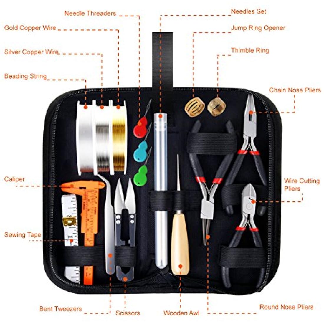 Kit de suministros para hacer joyas con herramientas