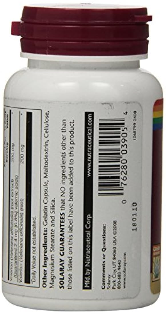 Solaray Uno diario Valeriana Extracto 300 mg 30 Count