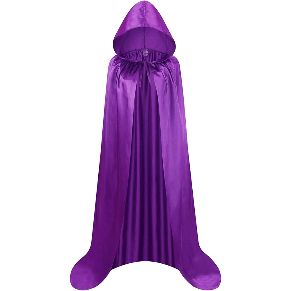 Disfraces de Capa con capucha de Halloween morado talla M