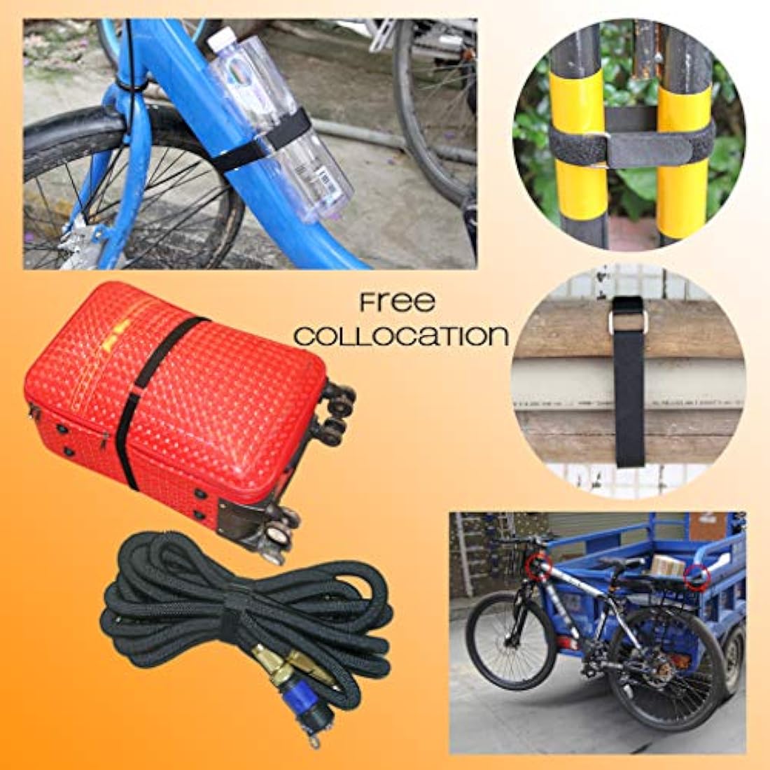 Correas de sujeción reutilizables.