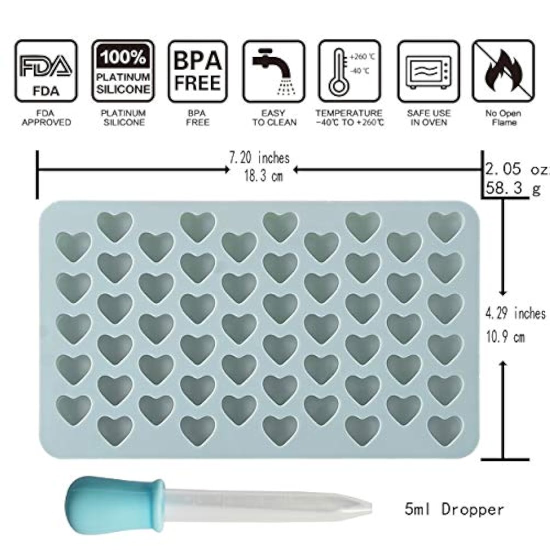 Verdental Mini moldes de silicona en forma de corazón Moldes