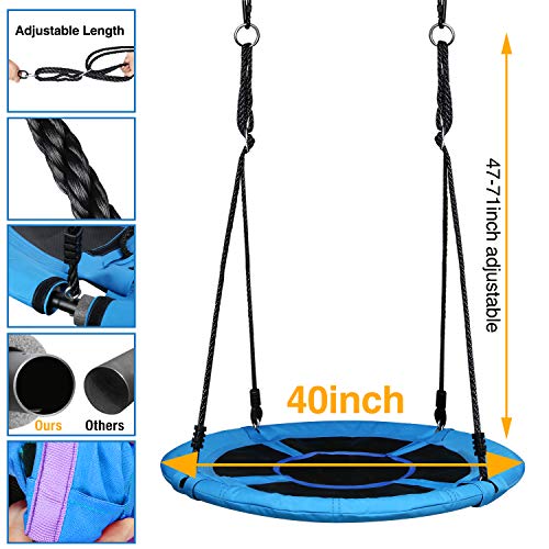 Columpio árbol oscilación conjunto con soporte de metal resistente A-Frame