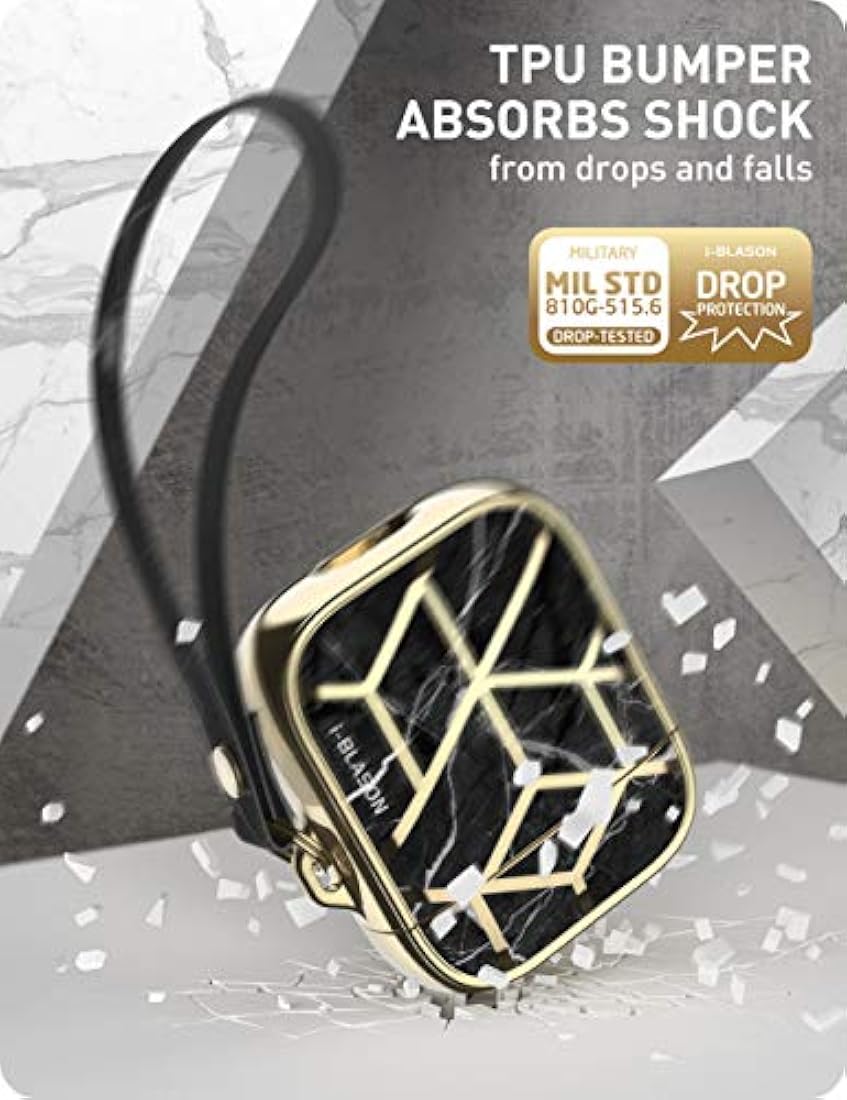 Serie i-Blason Cosmo - Funda para AirPods, 360 ° Negro