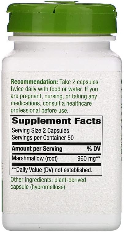 Suplemento Natures Way Raíz de malvavisco, 455 mg 100 cáp