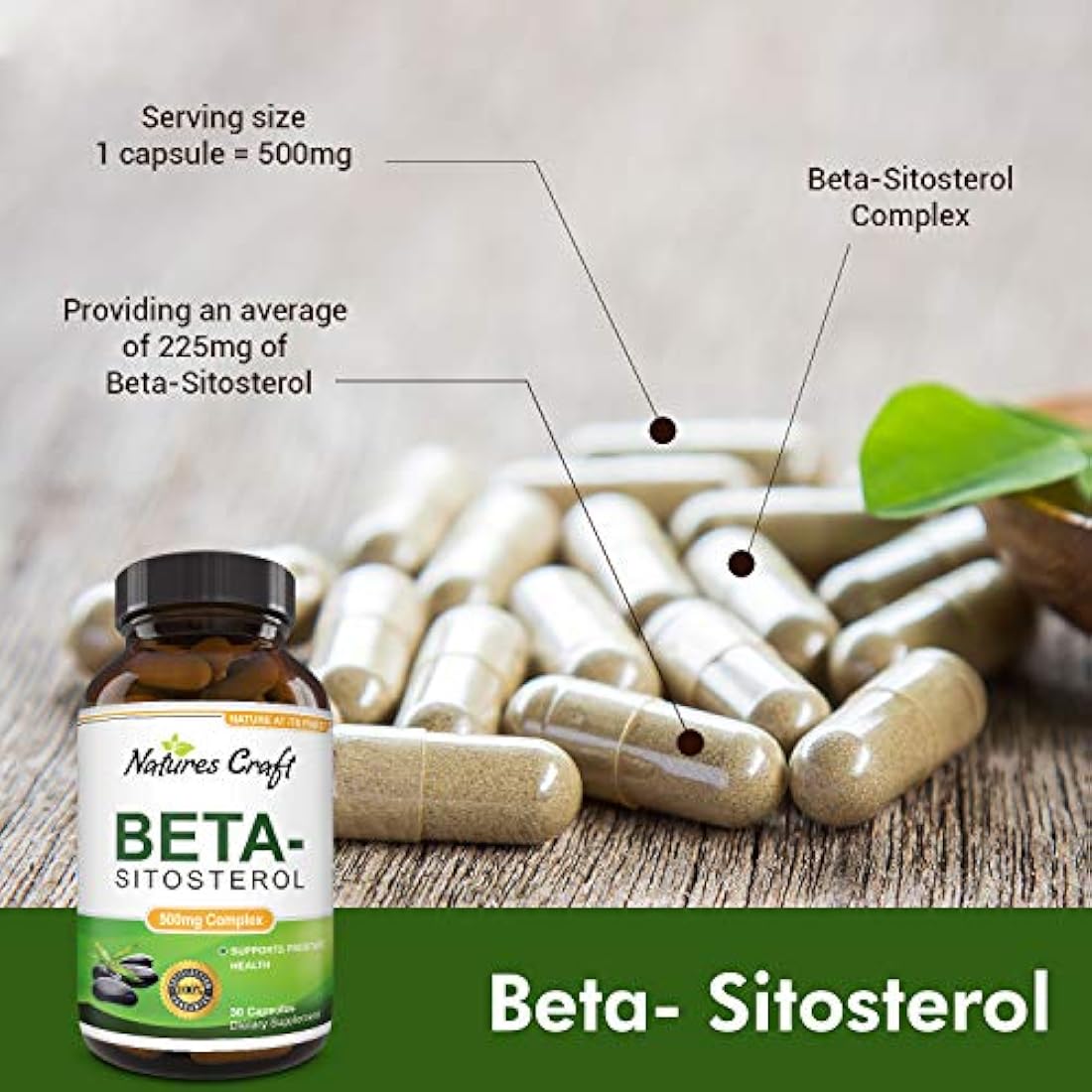 Suplemento beta-sitosterol para la salud de la próstata