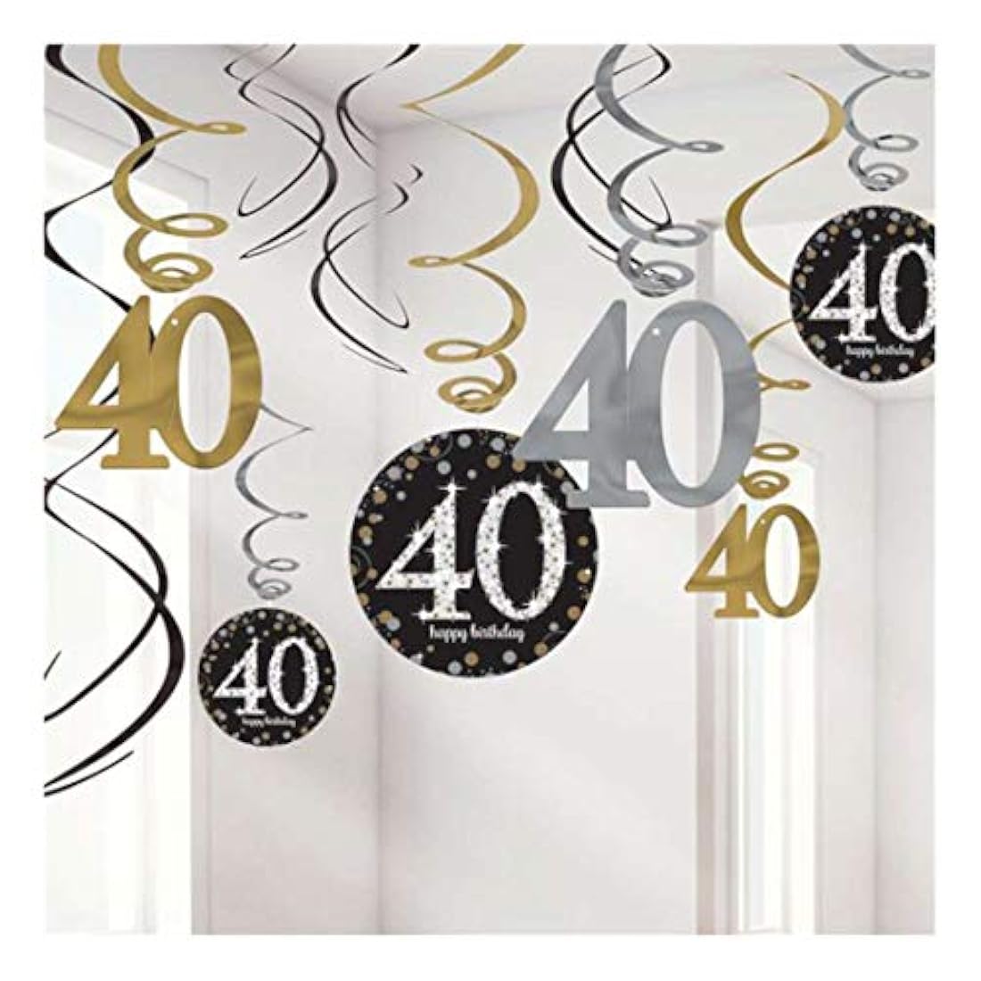 Remolinos de papel para celebrar 40 años.