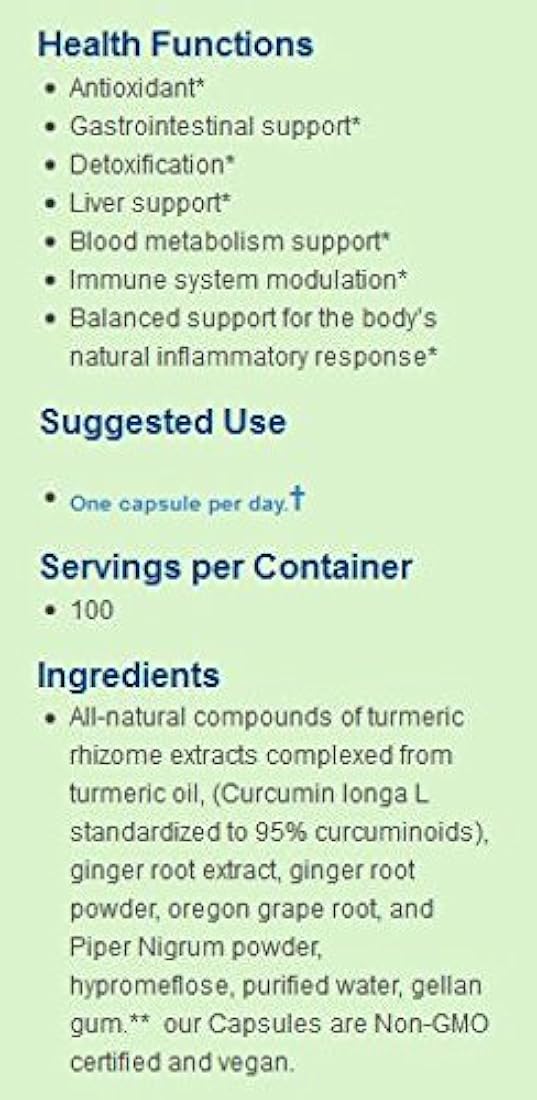 curcusyn, una mezcla sinérgica 100 Cápsulas vegetarianas