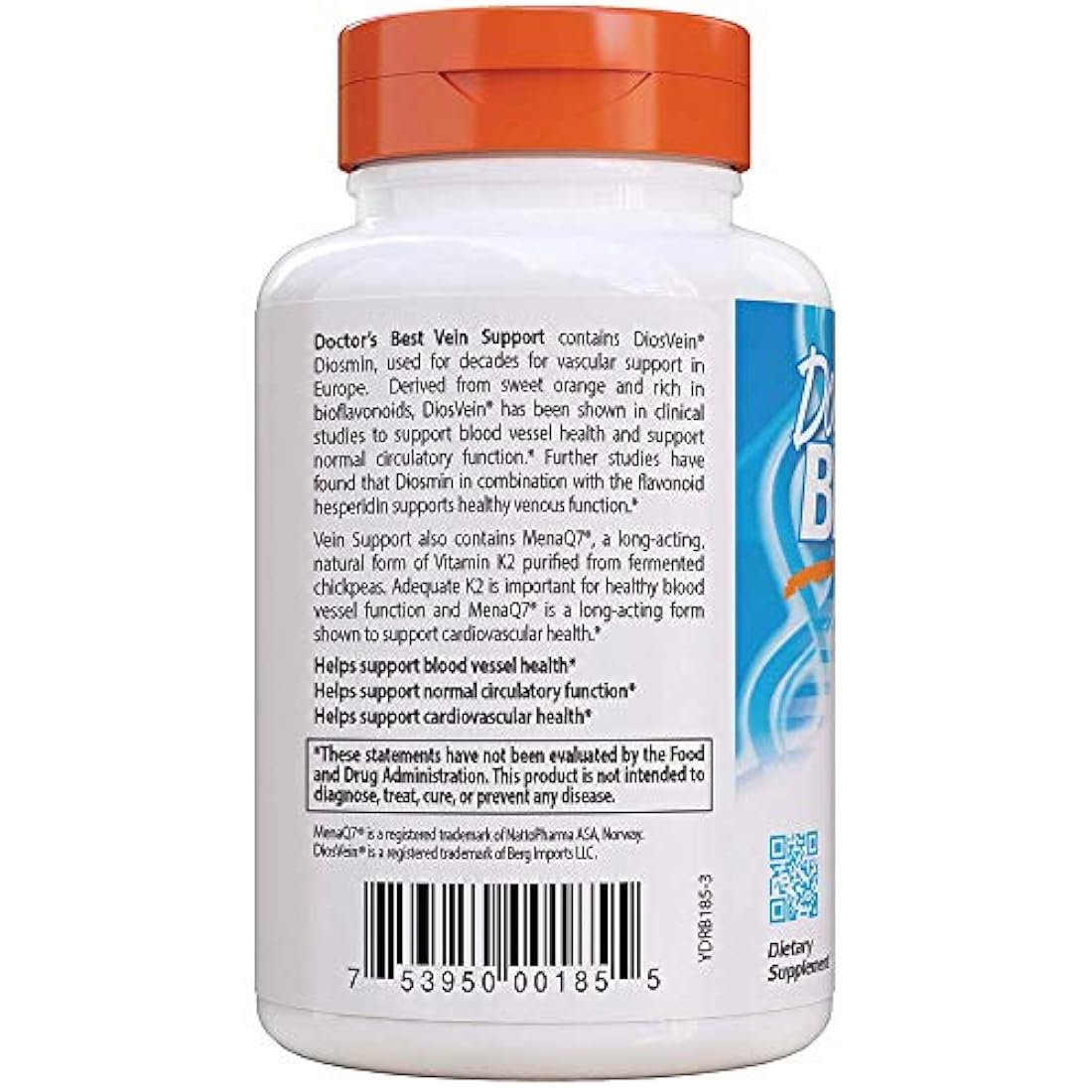 60 Cápsulas Vegetarianas soportes para venas